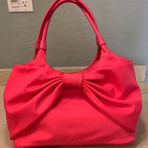 Kate Spade Vintage Hot Pink Nylon Bow Purse